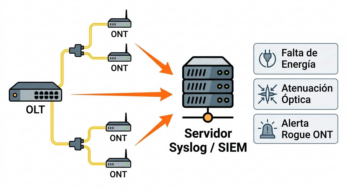 Análisis de Syslogs: Identificando patrones de micro-cortes en la OLT